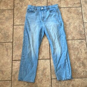 Loft Jeans The Straight Crop 28/6 Stretch Denim Blue Cotton Lyocell Elastane